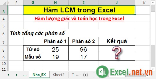 Hàm LCM trong Excel 5