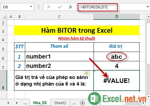 Hàm BITOR trong Excel 5