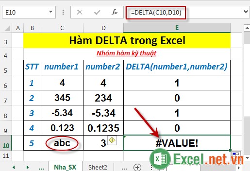 Hàm DELTA trong Excel 5