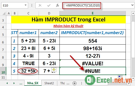 Hàm IMPRODUCT trong Excel 6