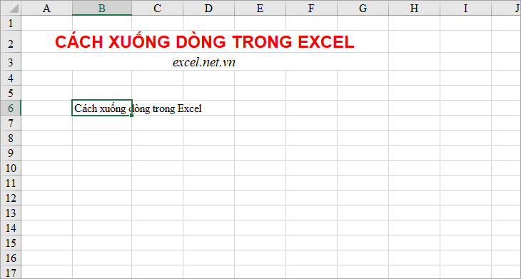 Trên bảng tính Excel chọn ô dữ liệu cần xuống dòng tự động