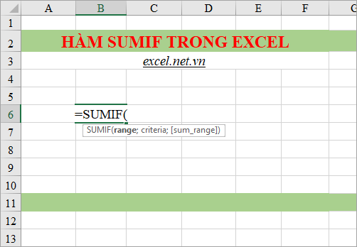 Hàm SUMIF trong Excel – Cách sử dụng hàm SUMIF và ví dụ