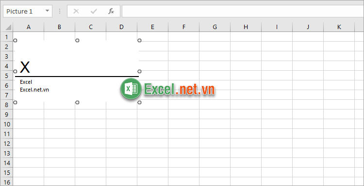 Kết quả chèn chữ ký vào Excel