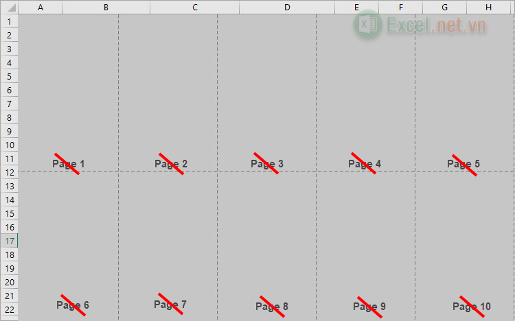 Cách bỏ đánh số trang trong Excel